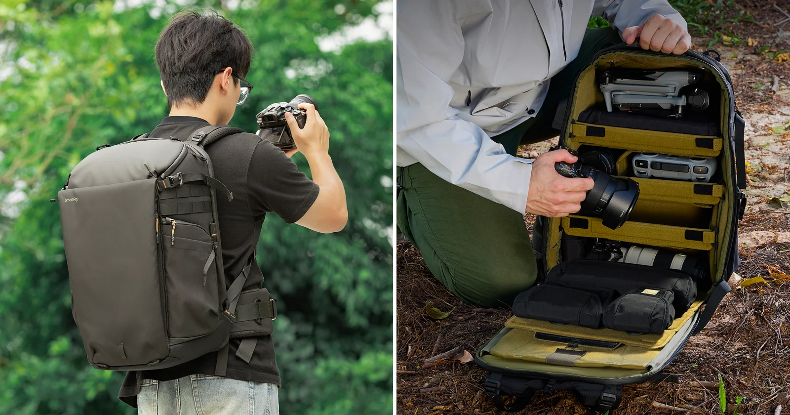 Anti-Drop Dividers and Modular Storage for Safer Camera Carry