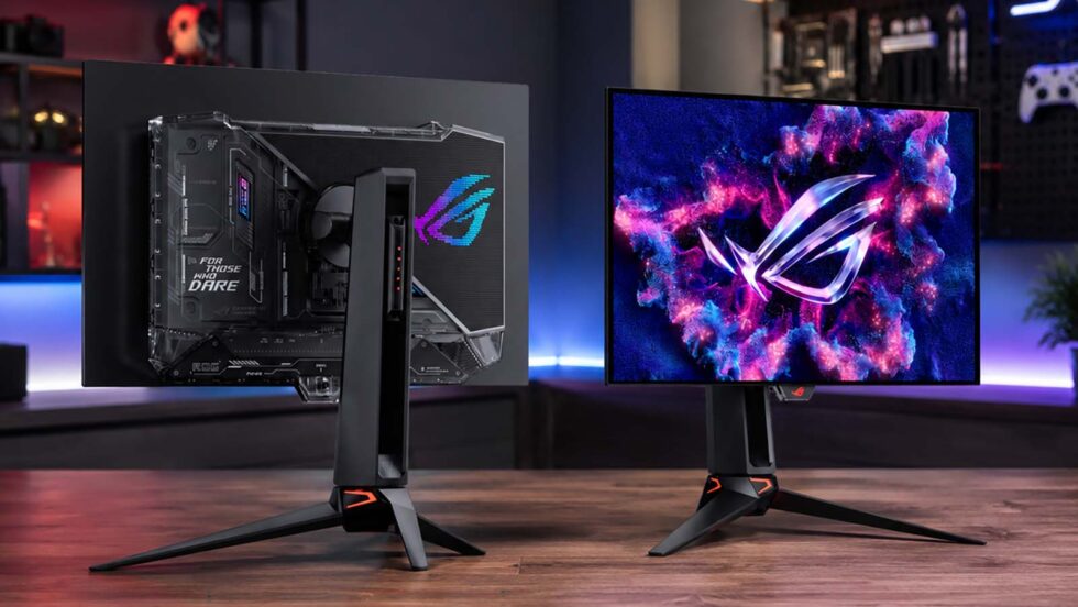 ASUS ROG Tandem RGB OLED Monitors Put HDR and Esports on One Desk