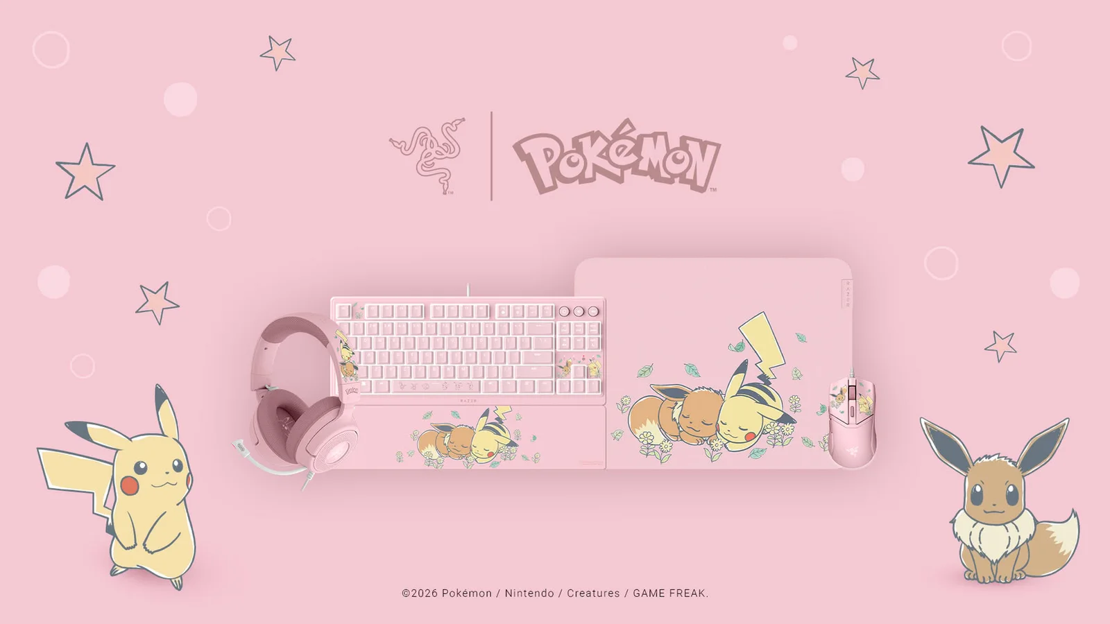Pikachu and Eevee Put Character Style on Serious Gaming Gear
