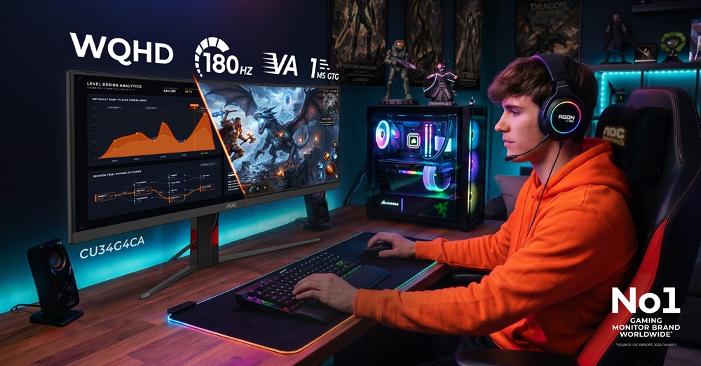 Màn hình gaming 250Hz ultrawide USB-C 90W: chọn AOC hay MSI?