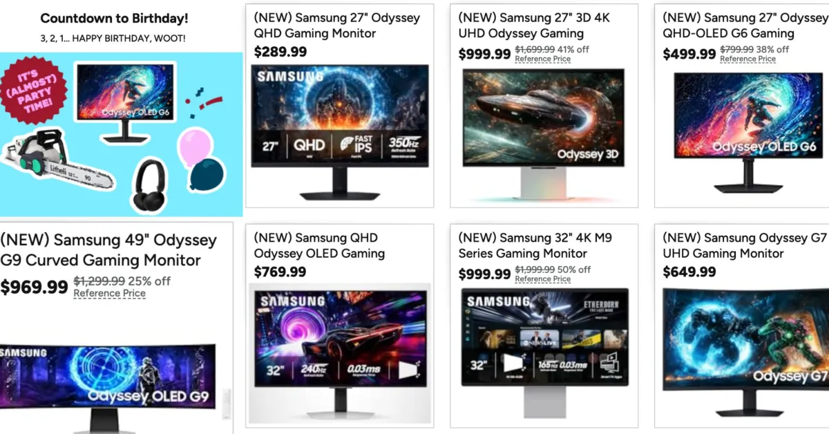Samsung Odyssey OLED Gaming Monitors Hit All-Time Lows