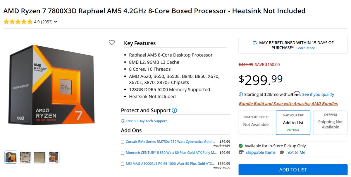 Ryzen 7 7700X3D đắt hơn 7800X3D: định giá lạc nhịp?