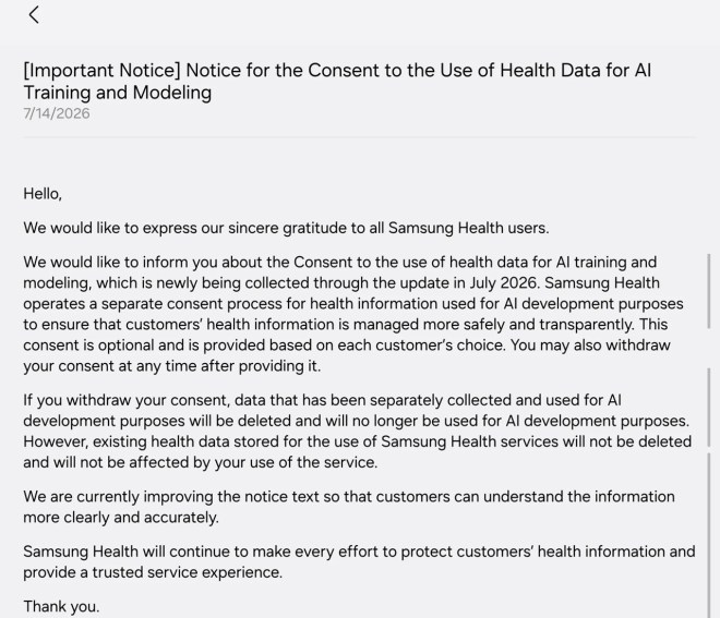 Samsung Health’s AI Opt-Out Mess Exposes Wearable Privacy Gaps