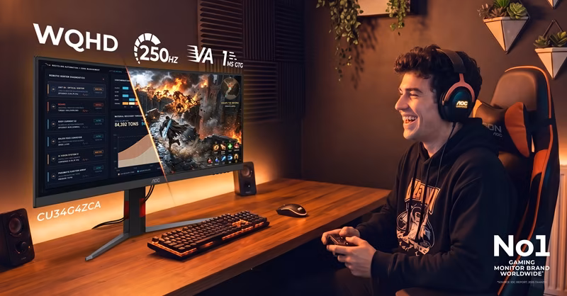 AOC’s New 34-Inch Curved Ultrawides Aim at Work and Play