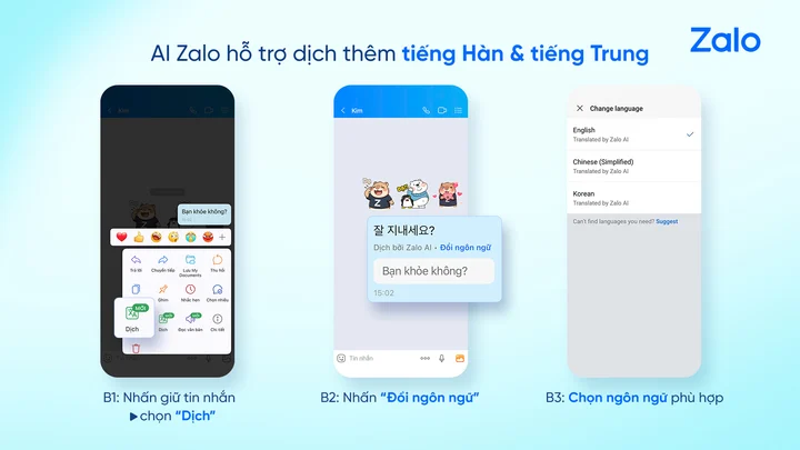 Zalo nâng cấp AI dịch tin nhắn và sao lưu dữ liệu: Những tính năng mới đáng dùng