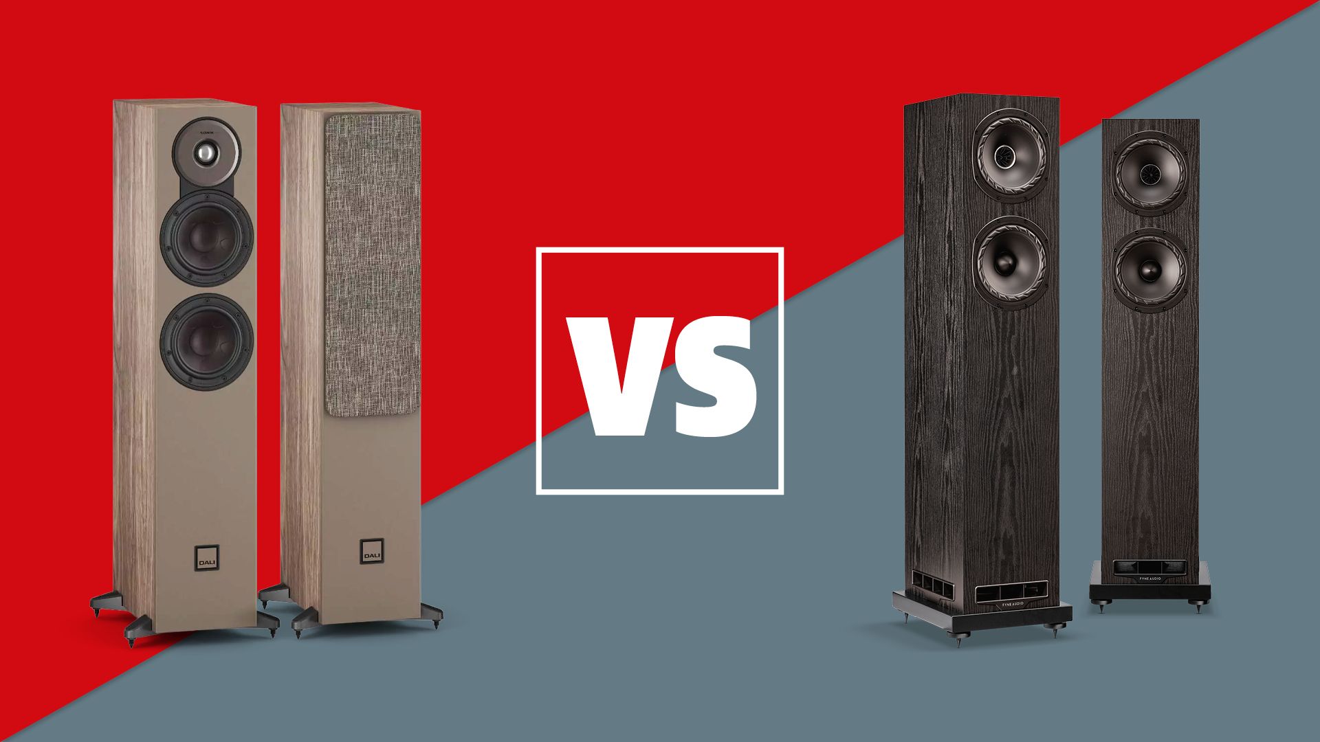 Loa cột cao cấp Dali Sonik 5 vs Fyne Audio F501E