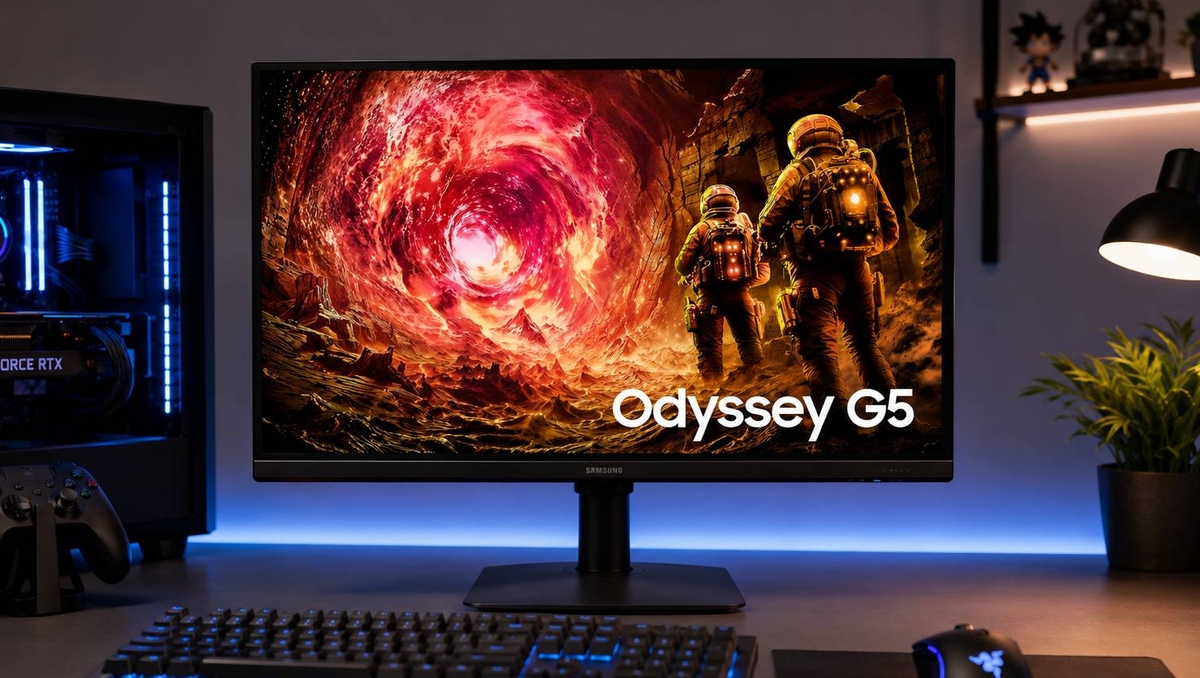 Samsung Odyssey G5 OLED 27-inch giảm mạnh: deal gaming OLED đáng mua