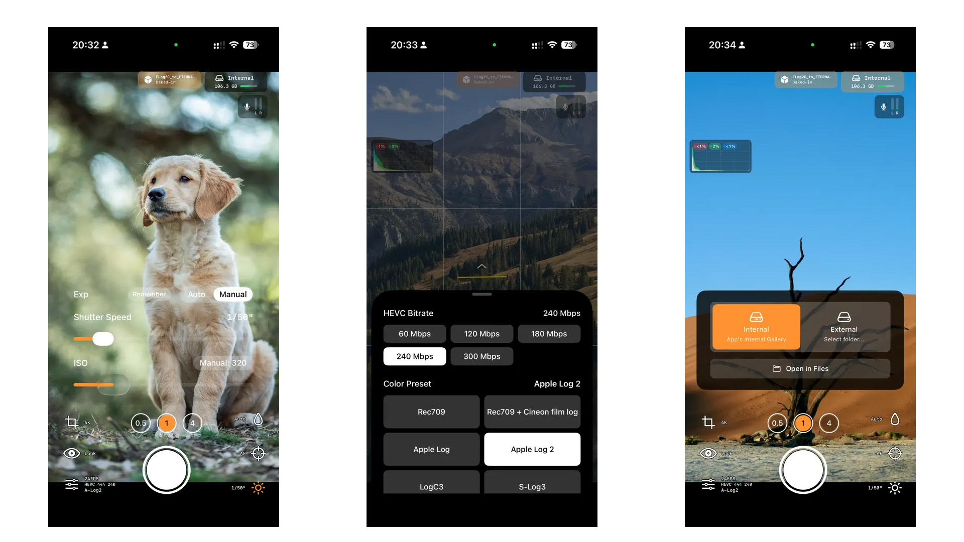 Ứng dụng camera chuyên nghiệp trên iPhone: chọn Pearla 14-bit RAW hay Log Cam Apple Log 2?