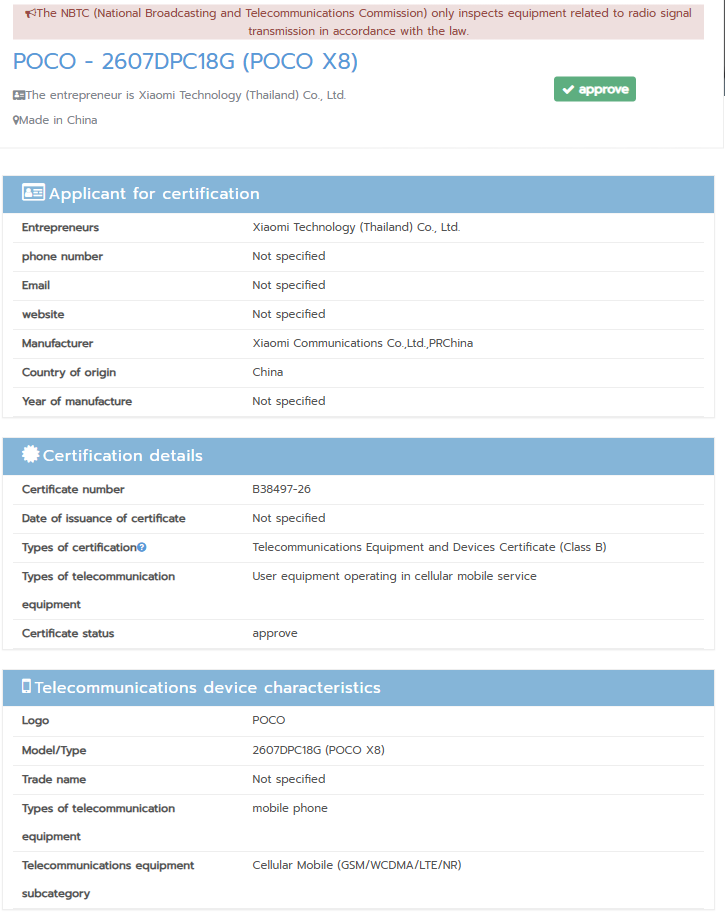 Poco X8 5G Certified and Poised to Redefine Big-Battery Budget Phones
