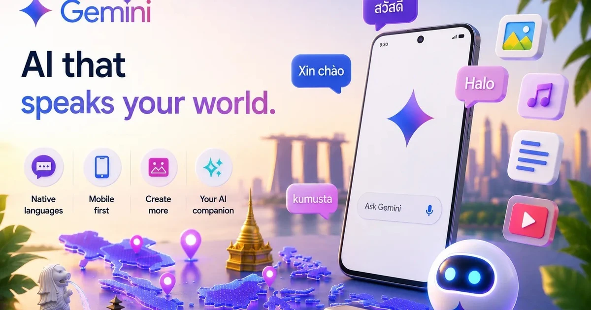 Gemini AI bùng nổ tại Đông Nam Á: Việt Nam dẫn đầu làn sóng người dùng di động