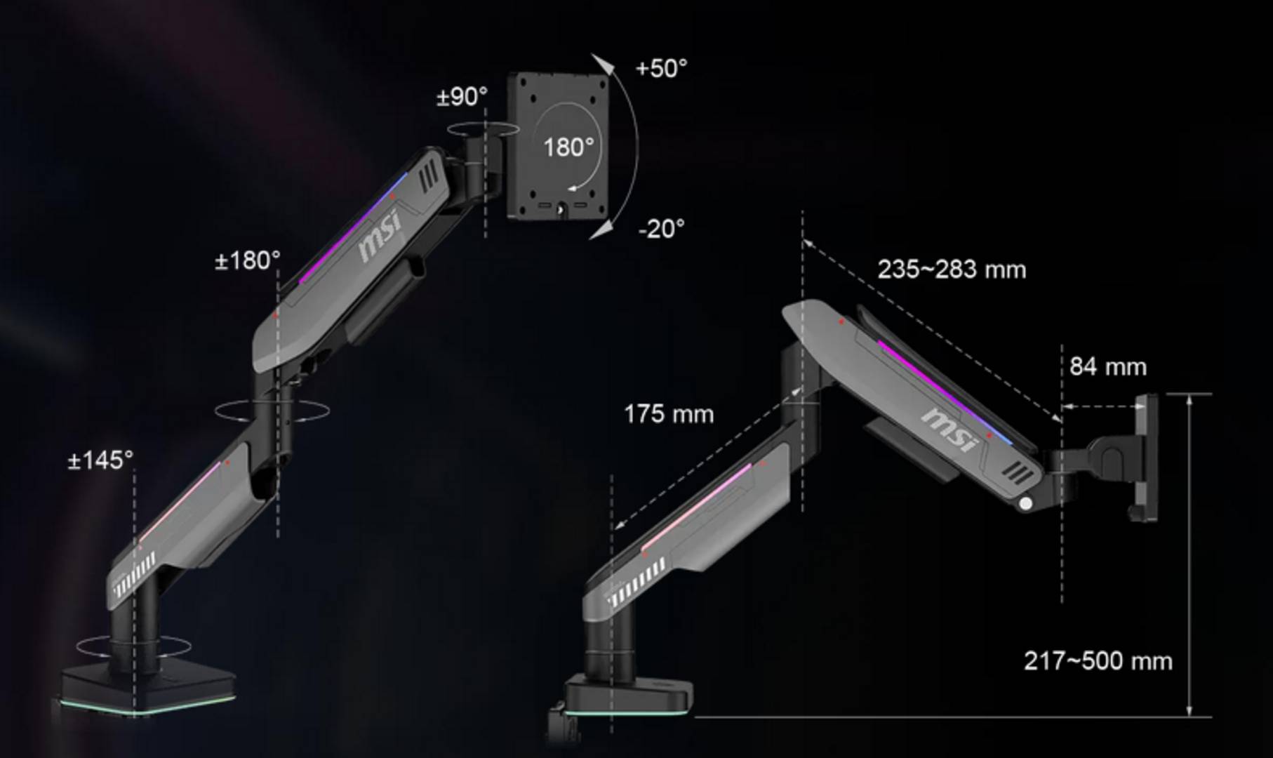 RGB Monitor Arms That Actually Make Sense: MSI MPG MT201RG & MT201DRG Review