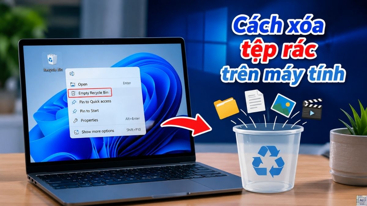 Cách xóa tệp rác Windows đúng cách để laptop chạy mượt mà