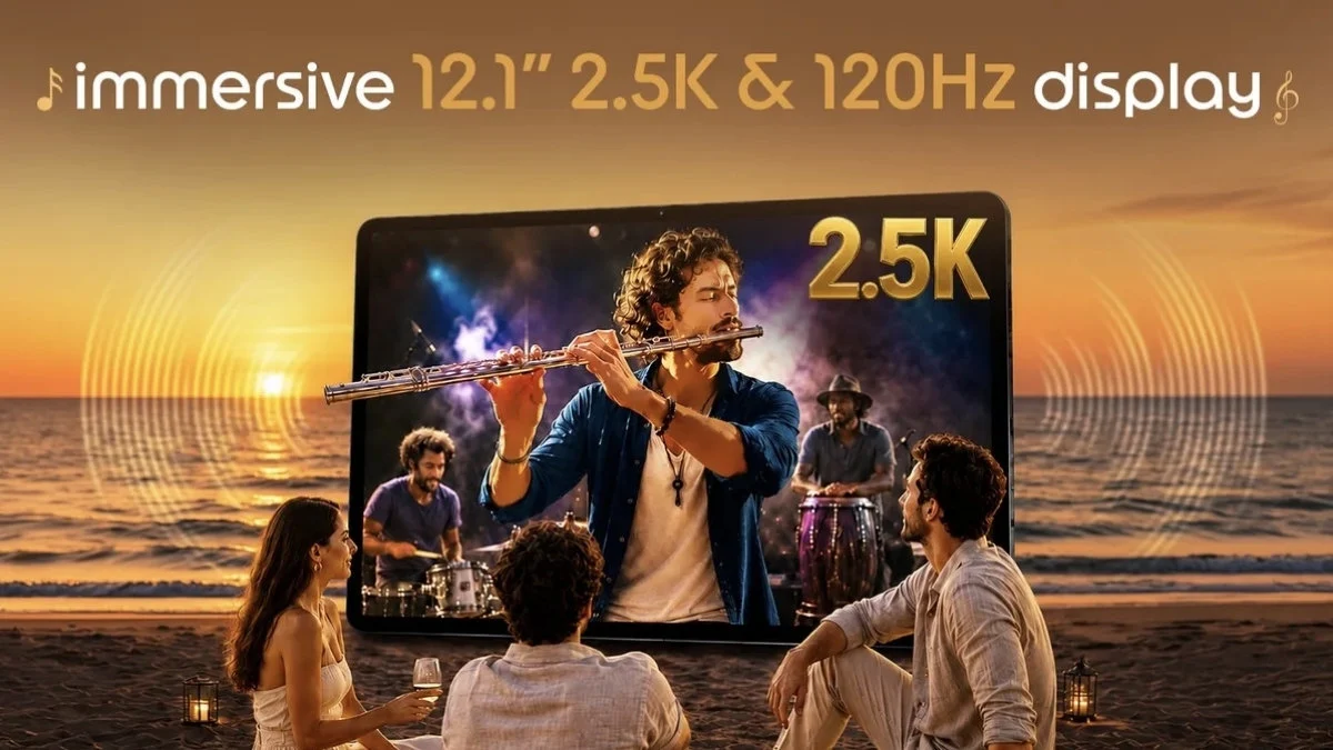 Moto Pad 70 Groove: tablet 12.1 inch giải trí đa phương tiện cực mạnh