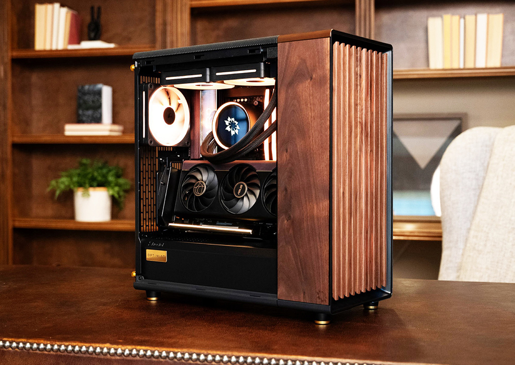 Thiết Kế Vỏ Case Gaming Cao Cấp: Aluminum Gặp Gỗ Tự Nhiên