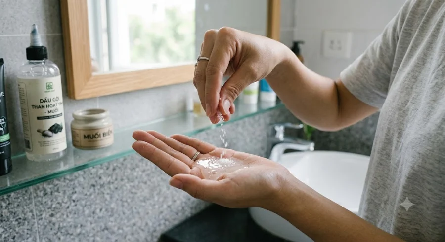 Gội đầu với húng quế, muối biển và đất sét đúng cách