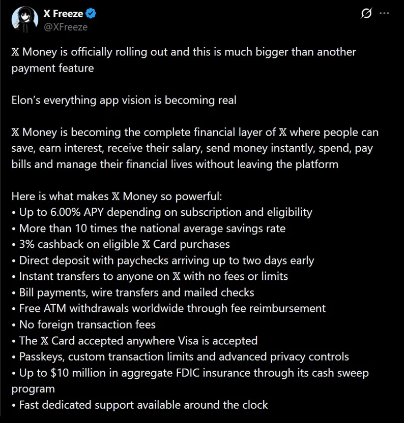 X Money’s Banking Push: Debit Cards, 6% APY and the Fight for the Everything App