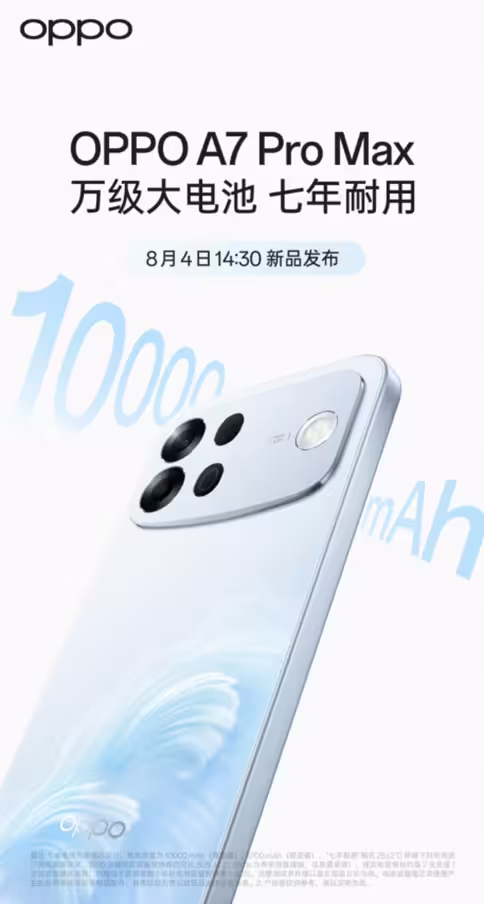 Oppo A7 Pro Max: The 10,000mAh Battery Phone Built for Endurance