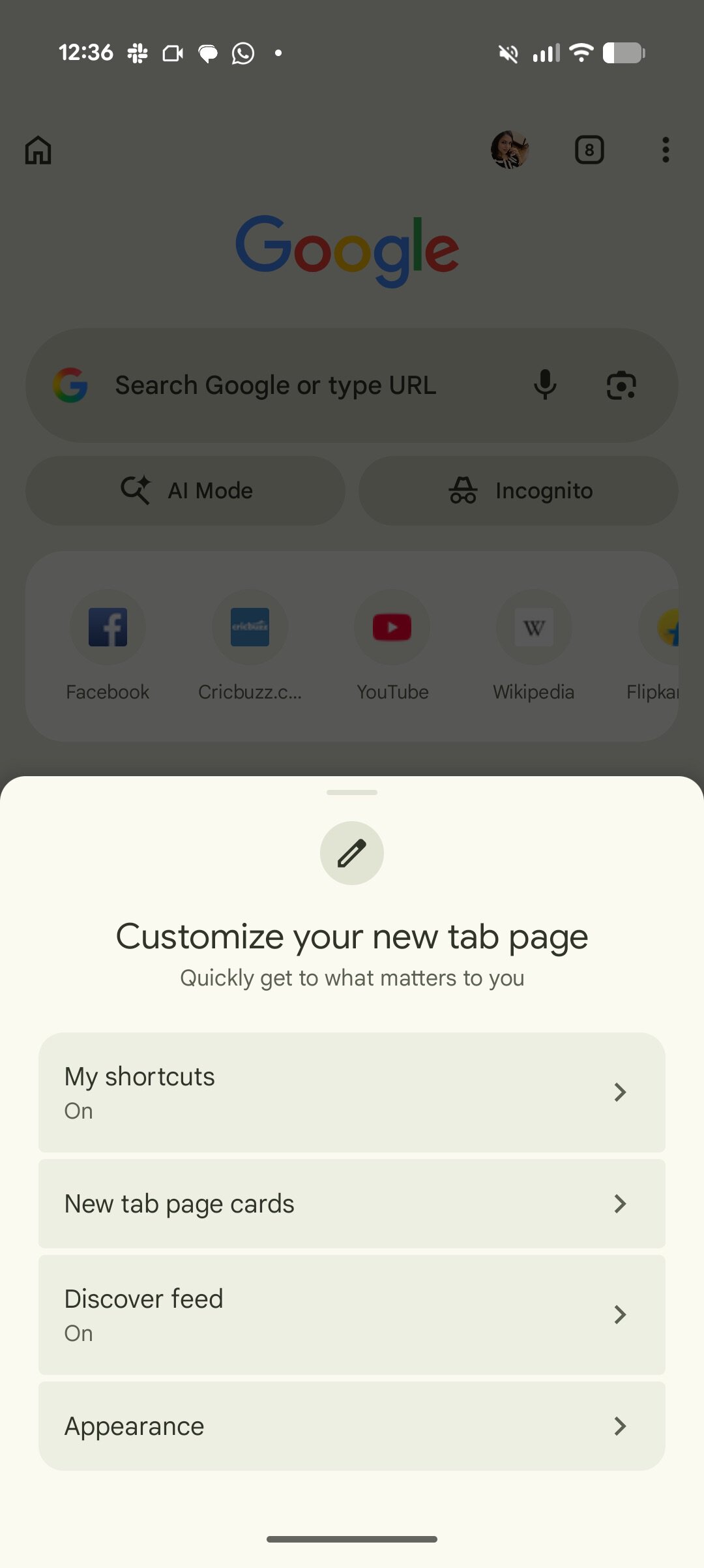 How to Personalize Chrome’s New Tab Page on Android