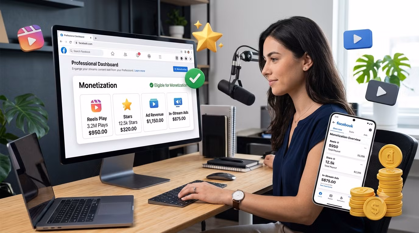Hướng dẫn đầy đủ kiếm tiền trên Facebook và nhận tick trắng miễn phí