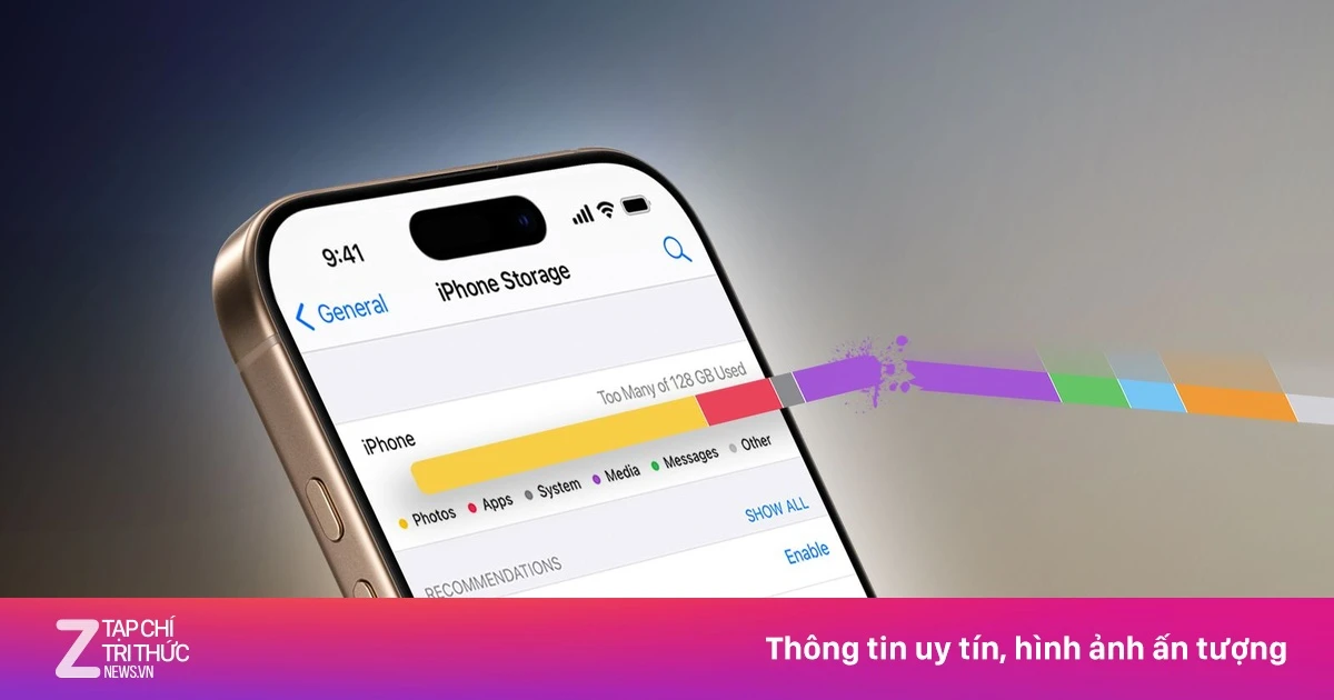 Giải phóng hàng GB dung lượng iPhone bằng cách “thu nhỏ” System Data
