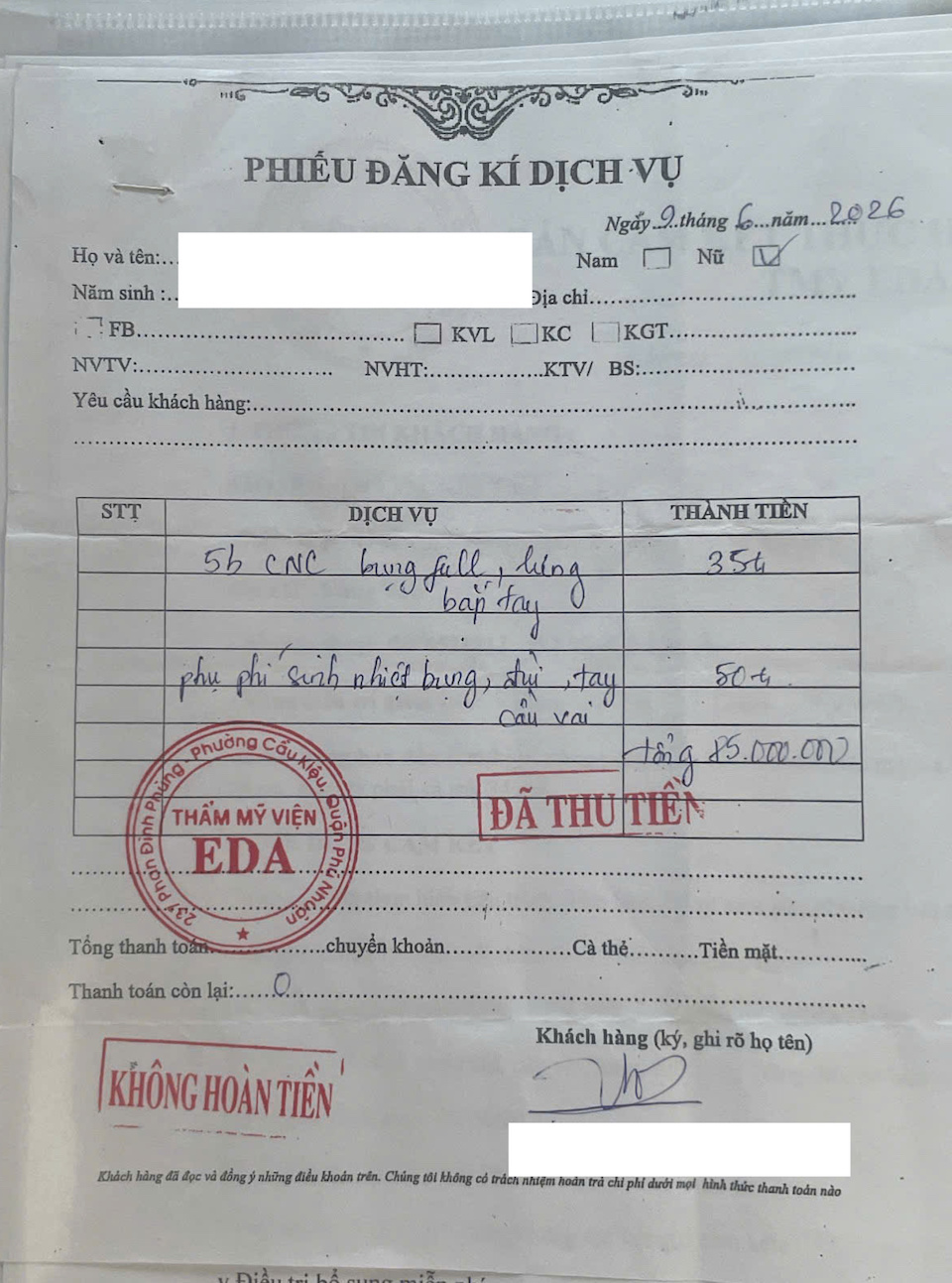Viện thẩm mỹ EDA bị điều tra: Báo động chiêu trò cam kết ảo