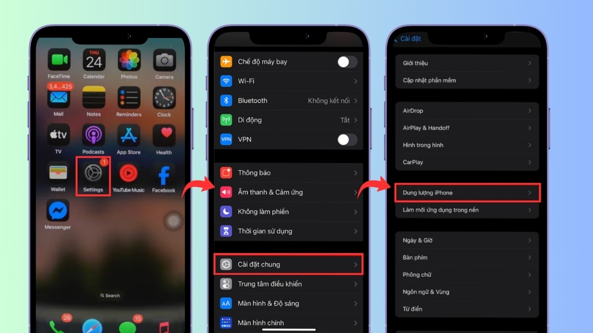Giải phóng dung lượng điện thoại: xóa cache ứng dụng an toàn
