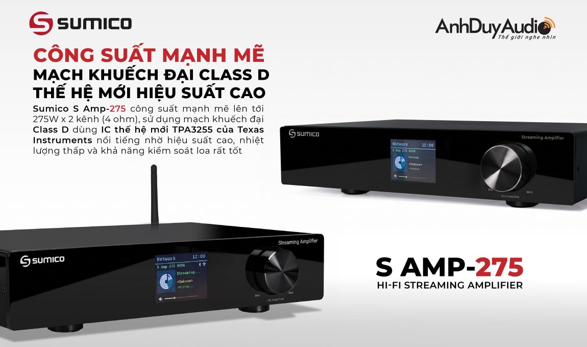 Ampli tích hợp hiện đại cho setup Hi-Fi nhà: Chọn Sumico S Amp 275 hay Marantz PM8006?