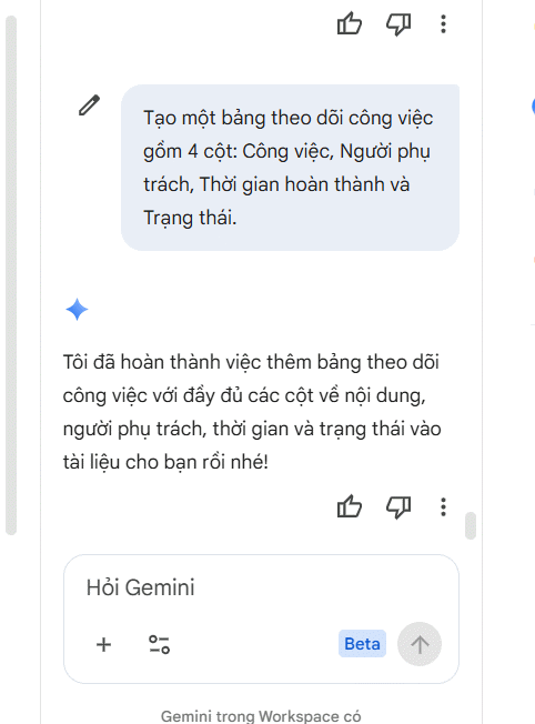 Gemini trong Google Docs: tạo bảng, âm thanh và tóm tắt tài liệu nhanh hơn