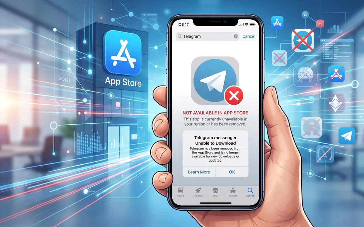 Telegram biến mất khỏi App Store: sự cố cảnh báo ai đang nắm quyền