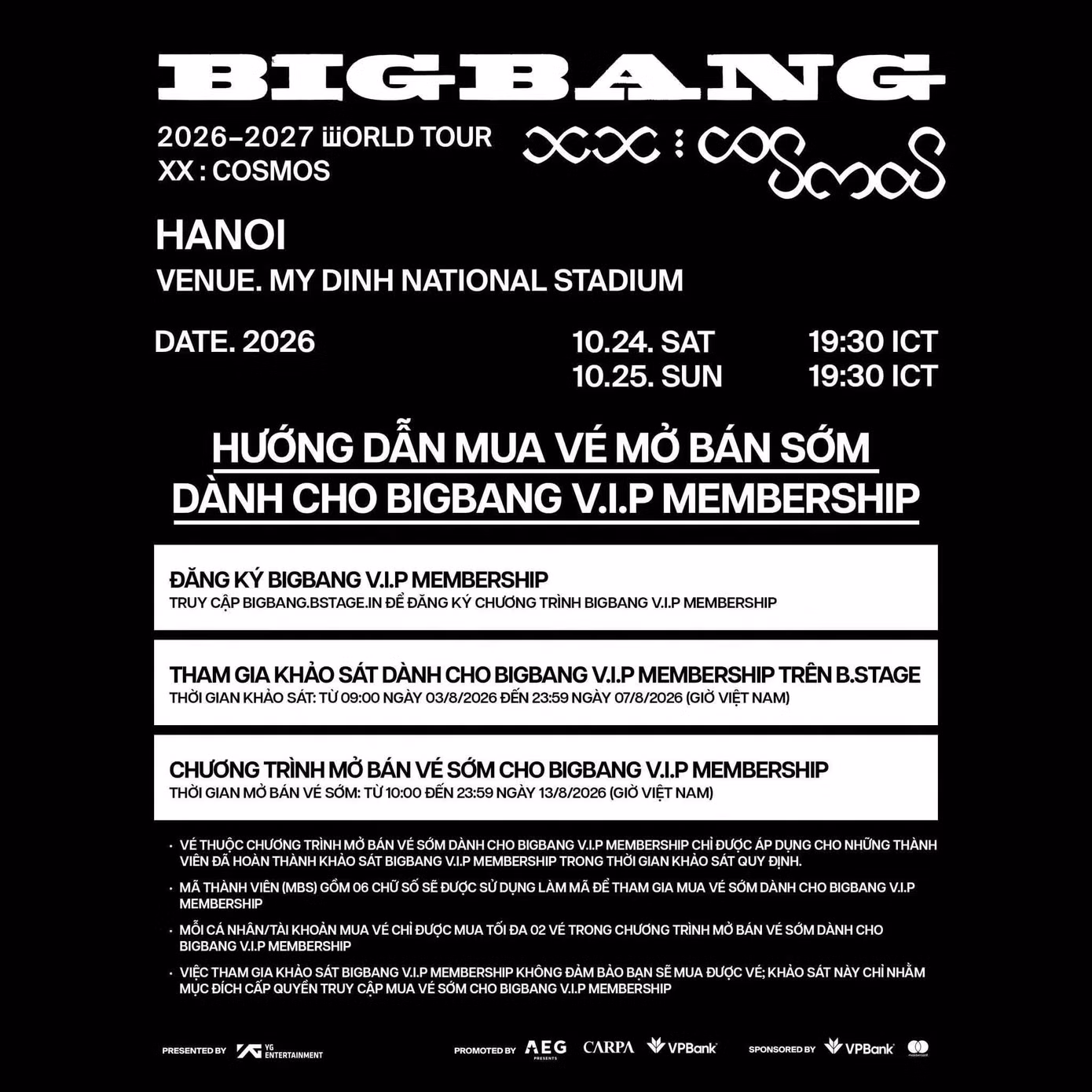 Hướng dẫn mua vé concert BIGBANG tại Hà Nội: Giá, sơ đồ và cách tránh lừa đảo