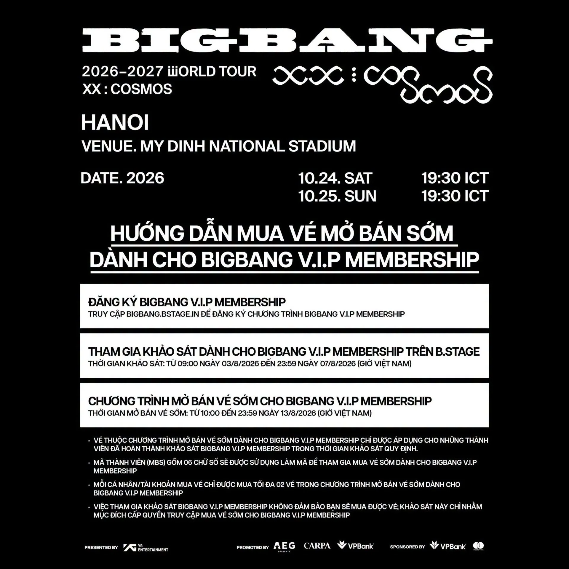 BIGBANG Hà Nội: Hướng dẫn 10 hạng vé và chiến lược mua vé thông minh