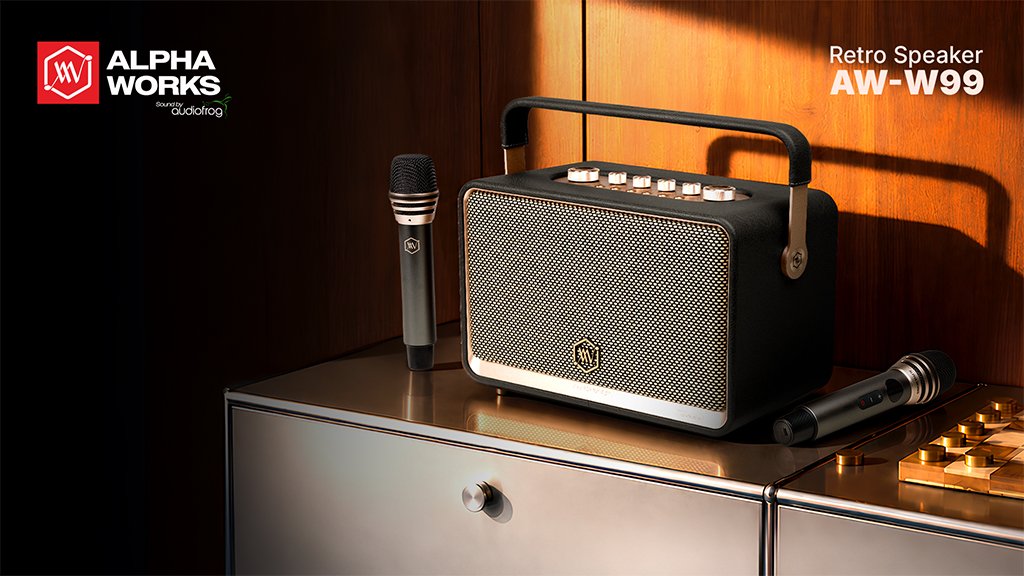 Alpha Works W99: loa di động all-in-one retro cho người trẻ mê Hi-Fi