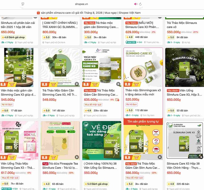 Slimaura Care x3 bị gỡ khỏi sàn: Cảnh báo người tiêu dùng