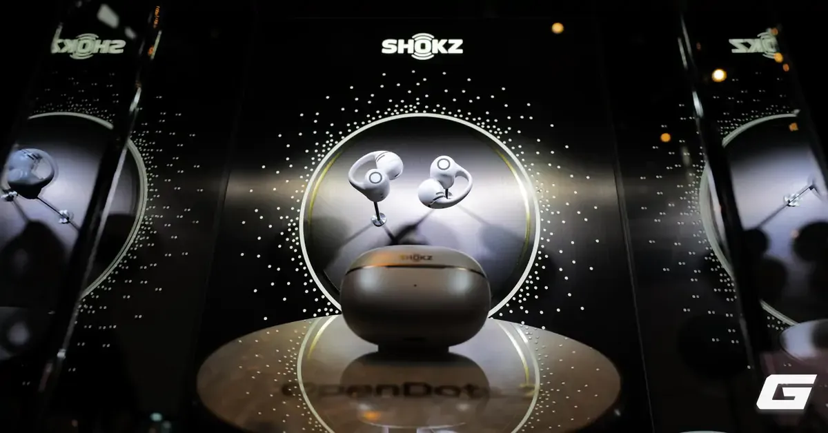 Shokz OpenDots 2: tai nghe kẹp tai Dolby Audio, pin 40 giờ