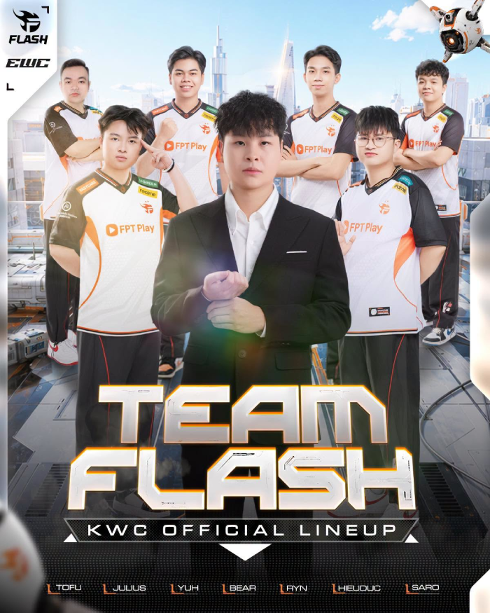 Team Flash mang 3 bộ môn tranh tài tại Esports World Cup