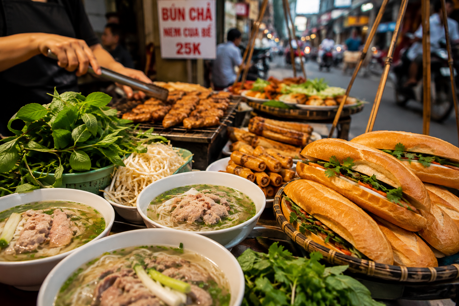 Ẩm thực đường phố Việt Nam: từ quán vỉa hè đến top thế giới