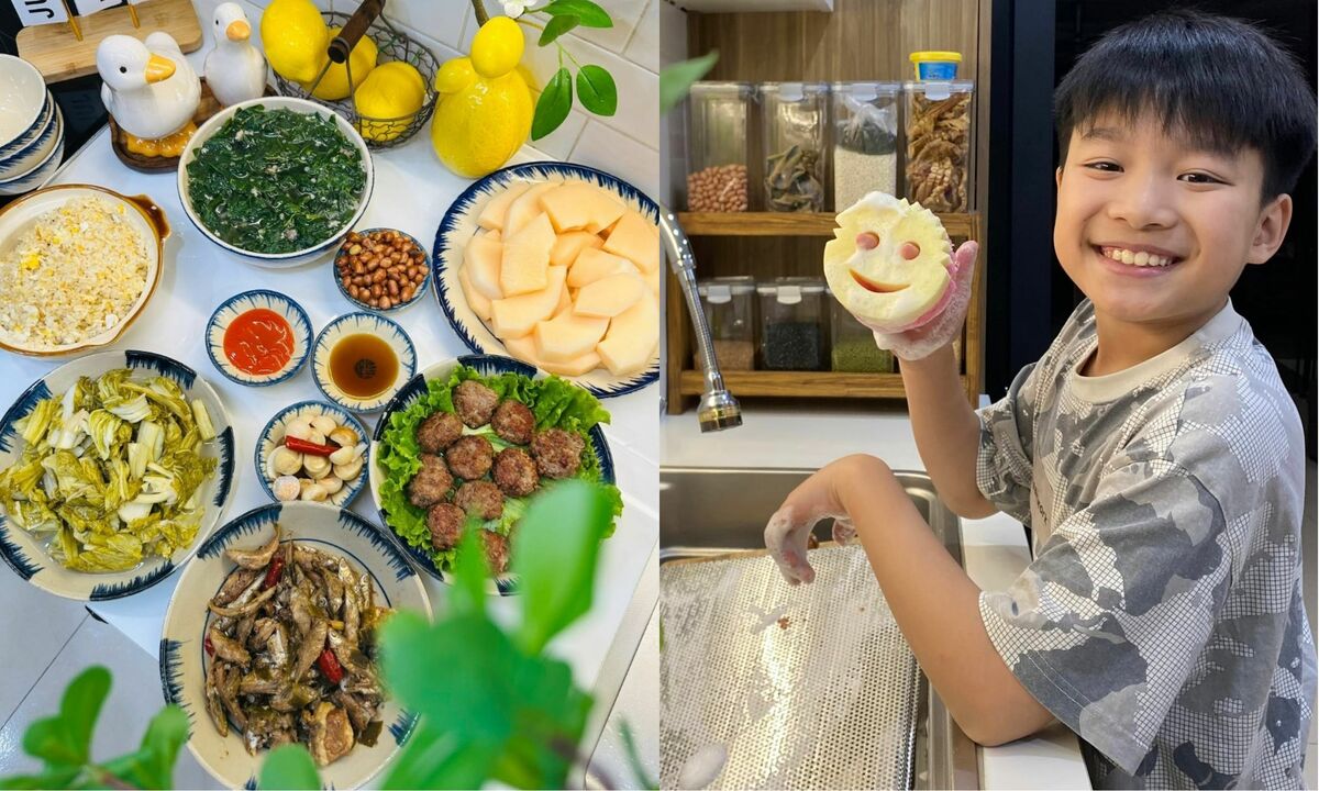 Dạy con nấu ăn hè này: Lớp học kỹ năng sống trong căn bếp gia đình