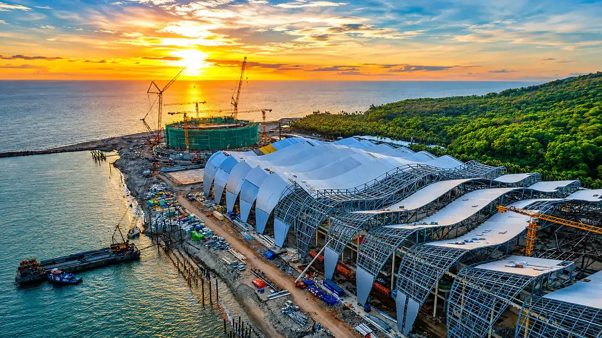 Trung tâm Hội nghị APEC Phú Quốc lột xác với 97% kết cấu hoàn thiện