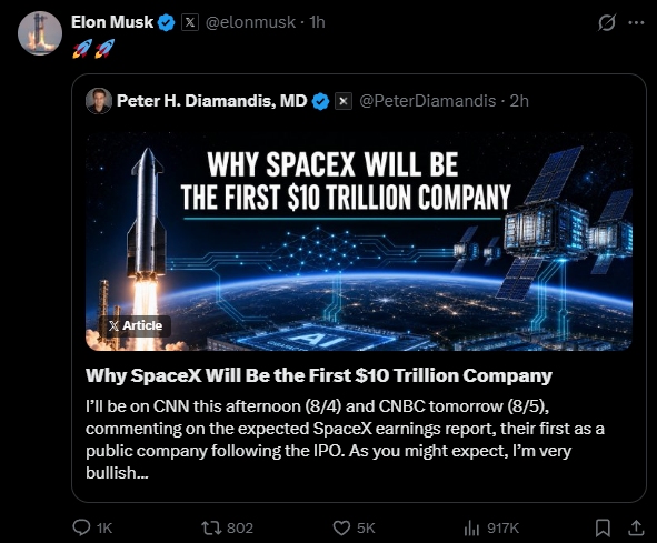 SpaceX trên đường tới mốc 1 nghìn tỷ USD: canh bạc AI, vệ tinh và chip