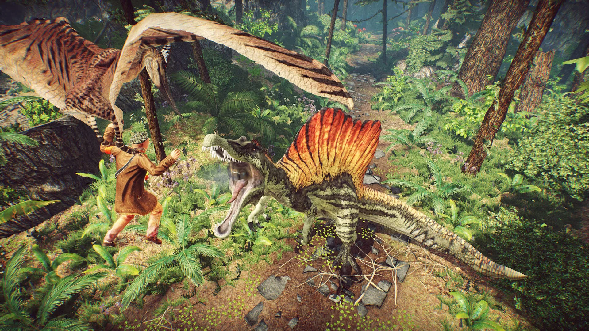 Dinosaur FPS Games Meet Co-Op Roguelite Chaos