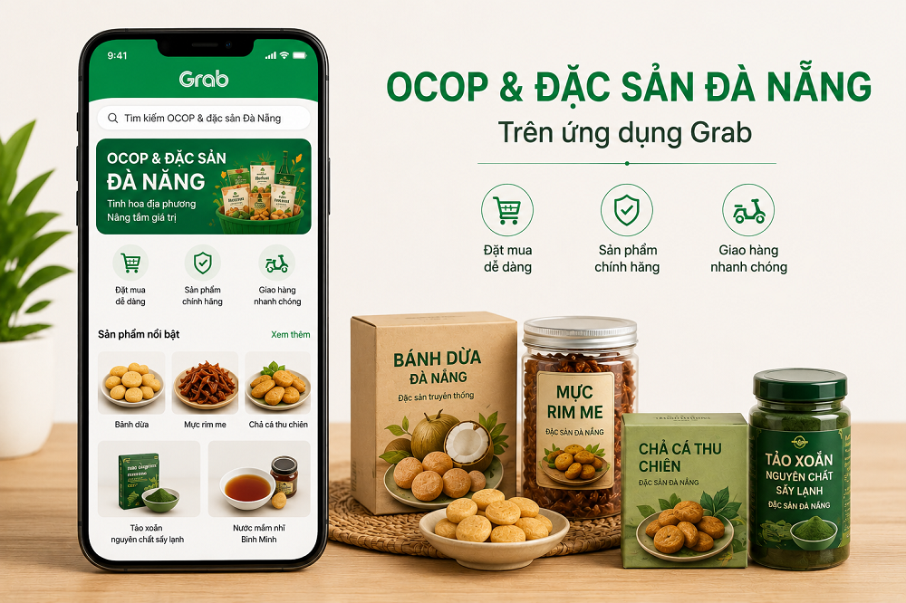 OCOP Đà Nẵng lên Grab: bước ngoặt cho thương mại điện tử địa phương