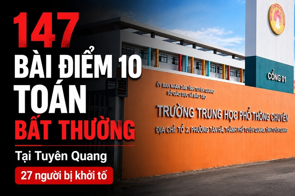 Vụ 147 điểm 10 Toán Tuyên Quang và lỗ hổng an ninh kỳ thi