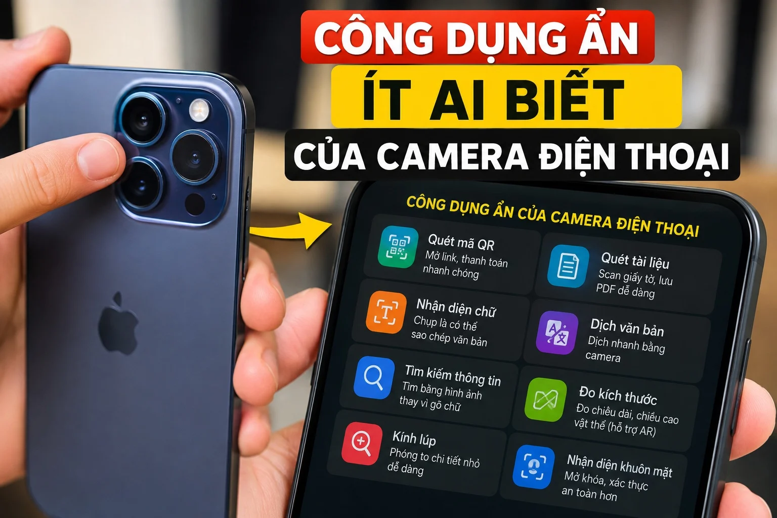 5 tính năng camera điện thoại ẩn giấu mà bạn bỏ phí