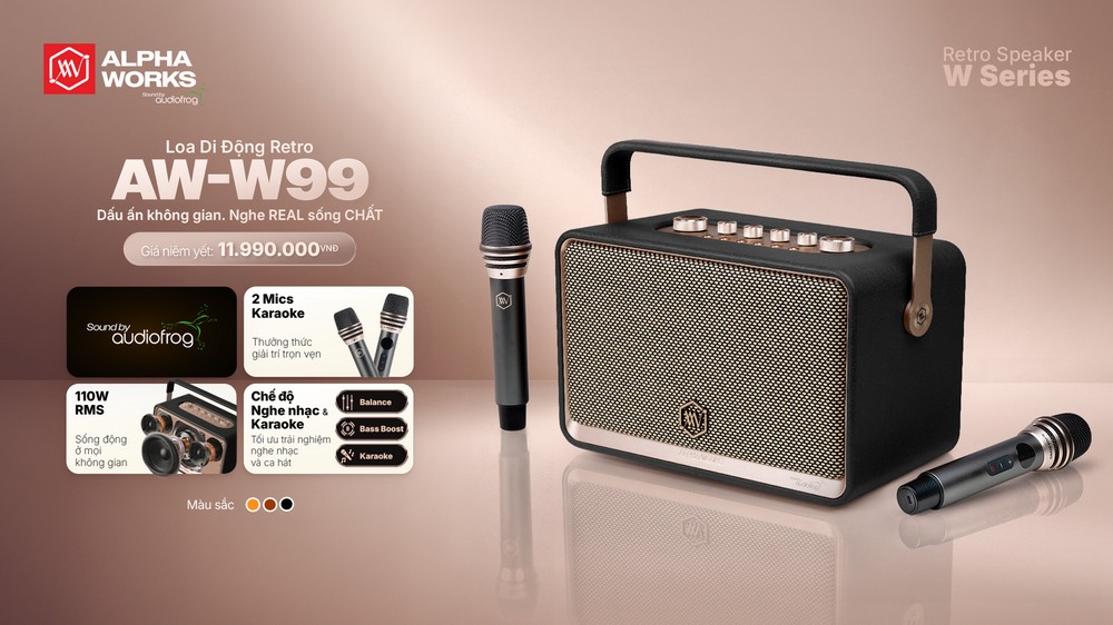 Alpha Works W99: loa di động flagship định hình chuẩn mới cho Hi-Fi di động