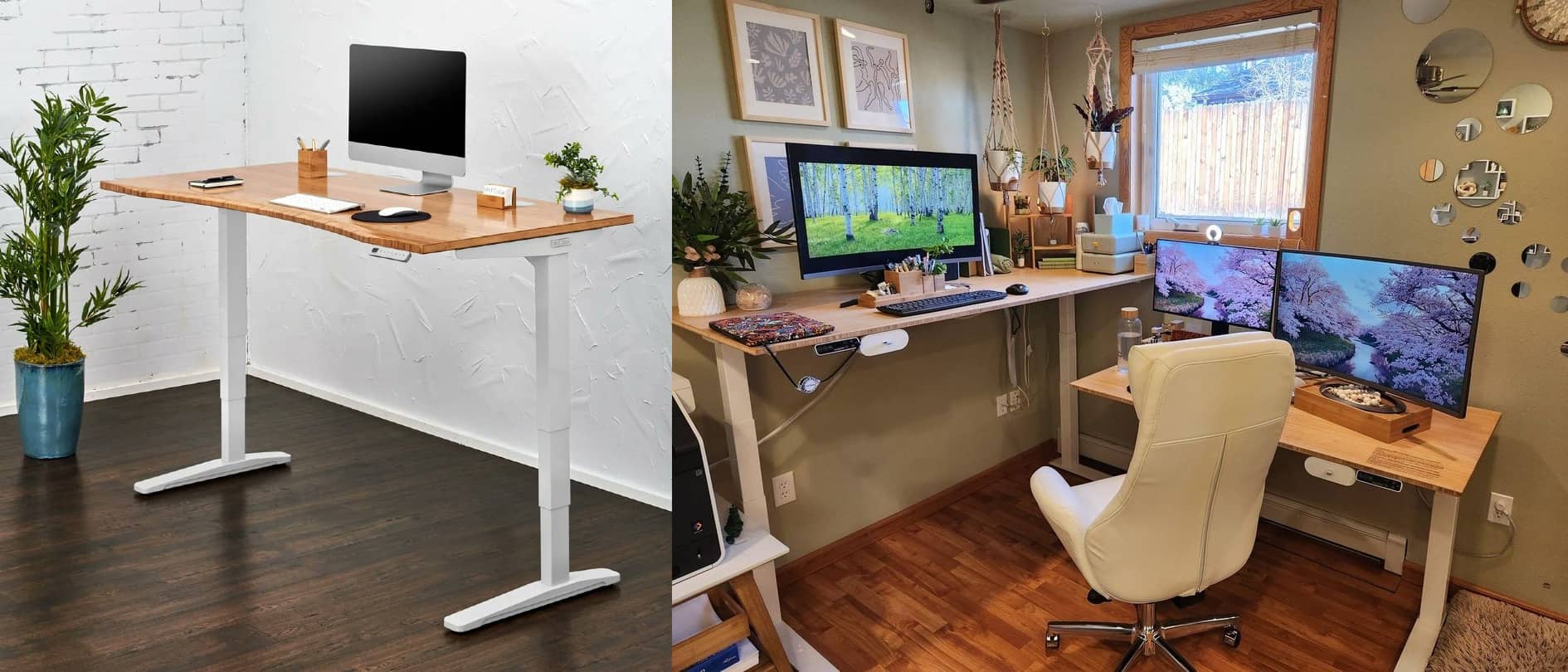 Bàn làm việc đứng Flexispot E7 vs Uplift V2: chọn mẫu nào cho setup sáng tạo