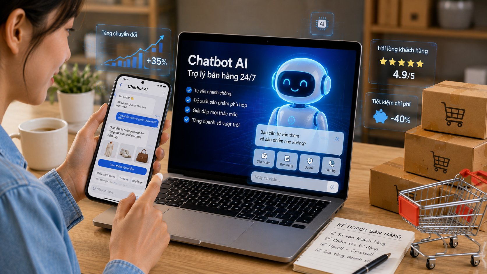 Chatbot AI đang thay đổi cách bán hàng online