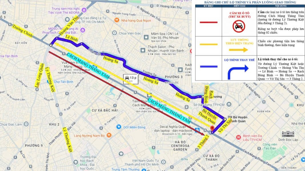 Metro số 2 TP.HCM: Cách tránh ùn tắc trên đường Cách Mạng Tháng Tám