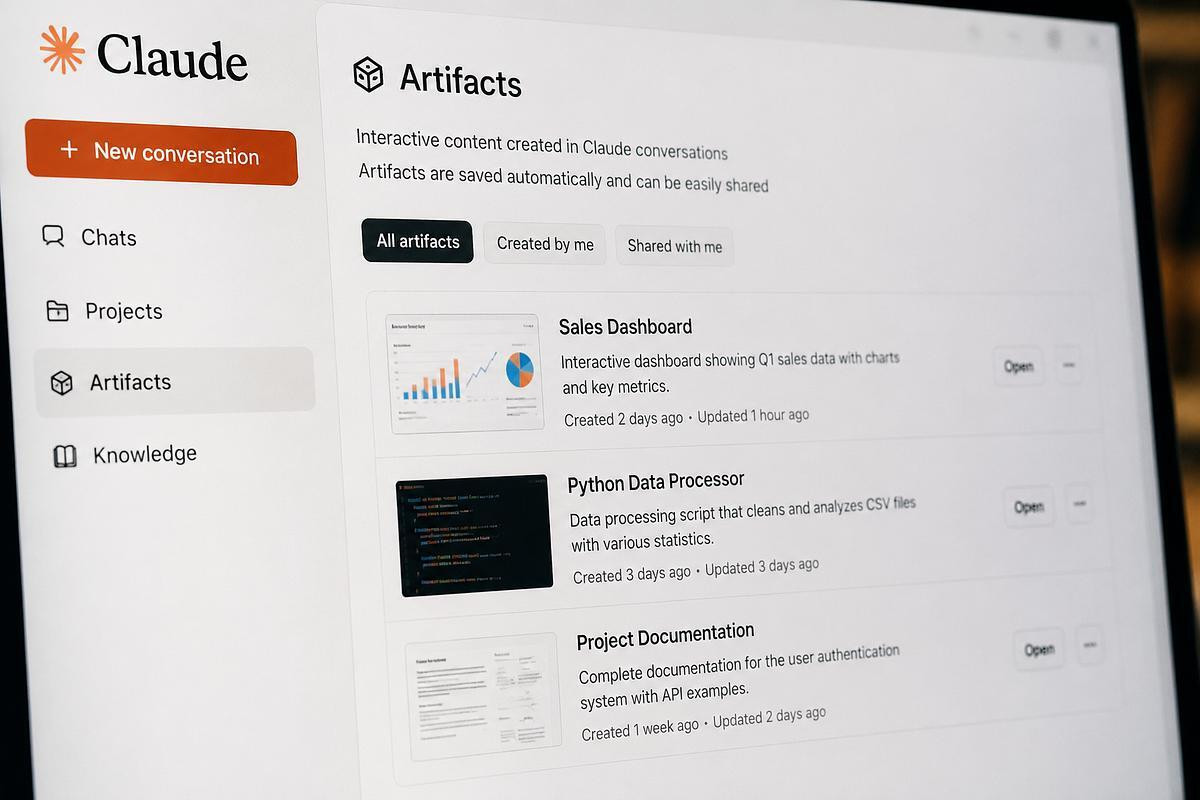 Claude Artifacts: tạo website, dashboard và ứng dụng web AI không cần code