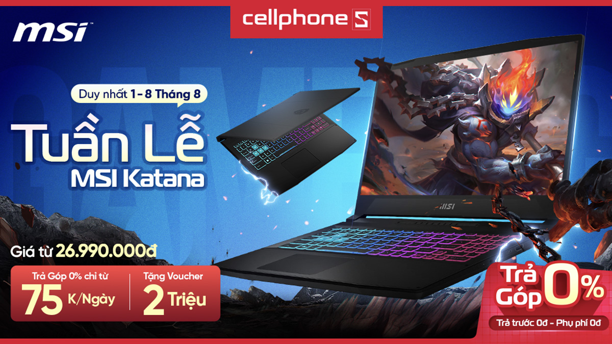 Laptop gaming MSI dưới 30 triệu cho sinh viên học và chơi game