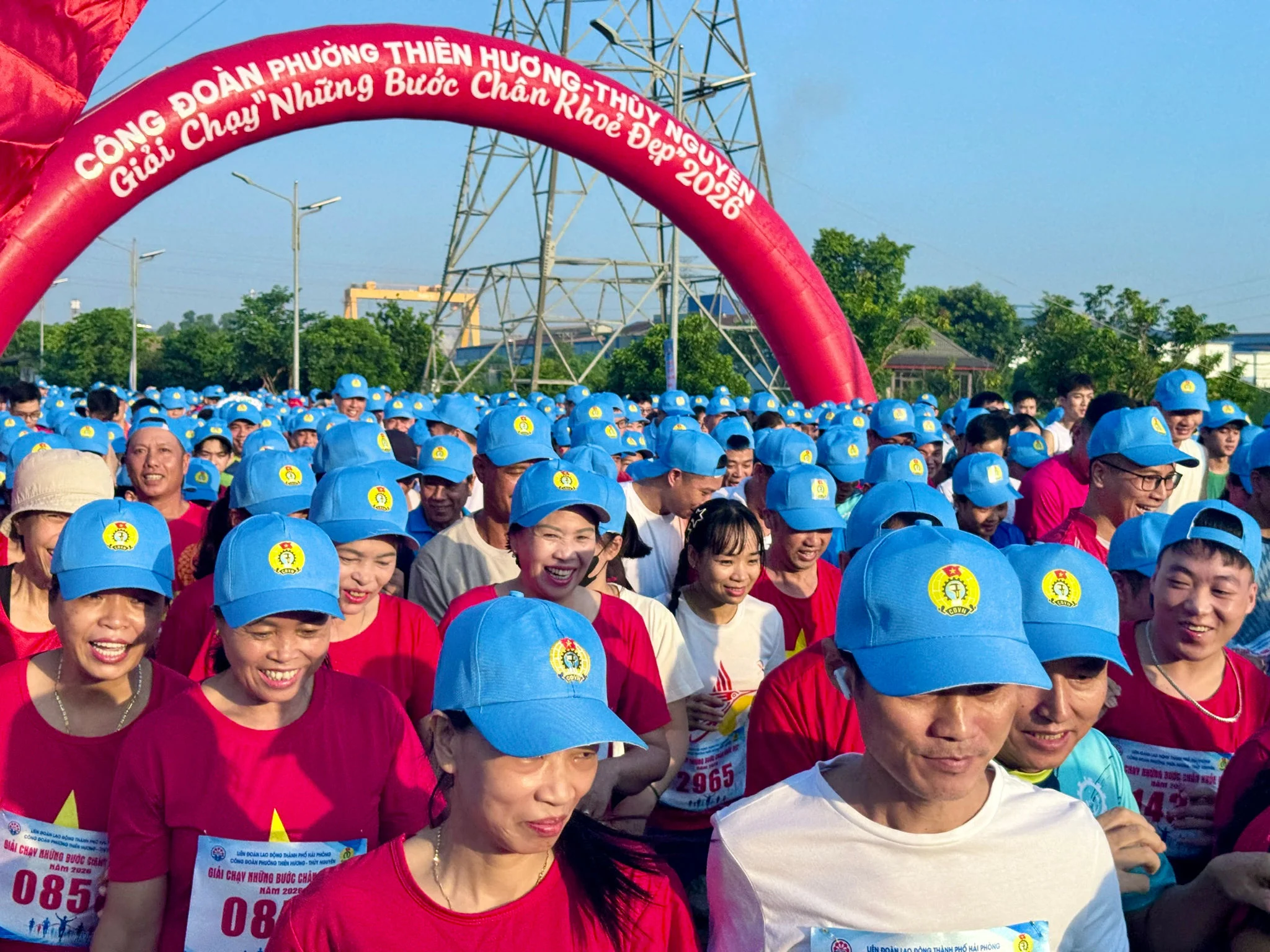 Hơn 5.000 công nhân hưởng ứng giải chạy 'Những bước chân khỏe đẹp' tại khu công nghiệp Hải Phòng